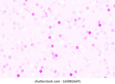 Light Pink, Green vector template with crystals, circles, squares. Illustration with set of colorful circles, triangles, squares. Smart design for your adverts.