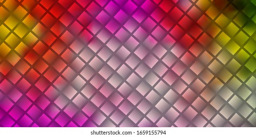 Light Pink, Green vector template with rectangles. Colorful illustration with gradient rectangles and squares. Pattern for websites, landing pages.