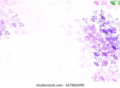 Plantilla vectorial verde rosa claro con formas caóticas. Diseño decorativo en estilo abstracto con formas aleatorias. Diseño sencillo para su sitio web.