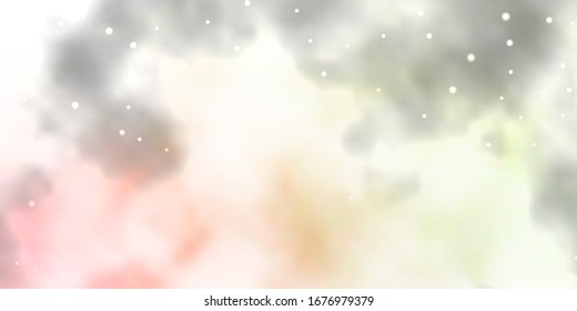 Light Pink, Green vector template with neon stars. Colorful illustration in abstract style with gradient stars. Theme for cell phones.