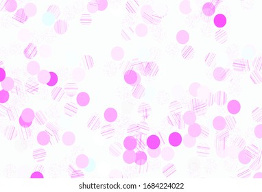 Plantilla vectorial verde rosa claro con círculos. Hermosa ilustración de color con círculos borrosos en estilo natural. Diseño para su anuncio comercial.