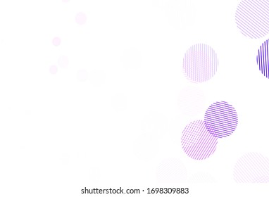 Plantilla vectorial verde rosa claro con círculos. Dibujo abstracto moderno con gotas de agua coloridas. Patrón de anuncios, folletos.