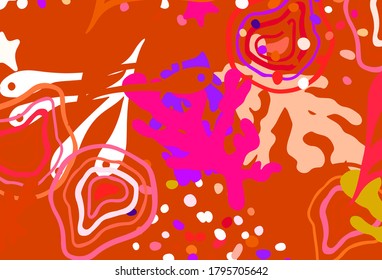 Light Pink, Green vector template with chaotic shapes. Simple colorful illustration with abstract gradient shapes. Background for a cell phone.