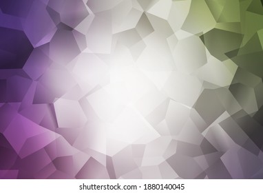 Light Pink, Green vector template with chaotic shapes. Decorative design in abstract style with random forms. Modern design for your business card.