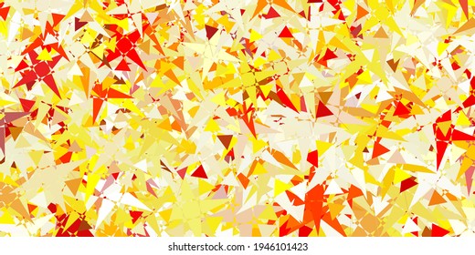 Plantilla vectorial verde rosa claro con formas triangulares. Magnífica ilustración abstracta con formas triangulares, formas. Material de las páginas de aterrizaje.