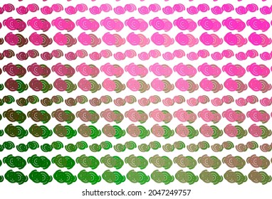 Light Pink, Green vector template with bent ribbons. Glitter abstract illustration with wry lines. A completely new marble design for your business.