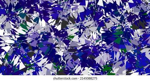 Light pink, green vector template with triangle shapes. Web material illustration with colorful abstract triangles. Start design for insperarion.