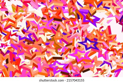 Light Pink, Green vector template with sky stars. Shining colored illustration with stars. Template for cosmic backgrounds.