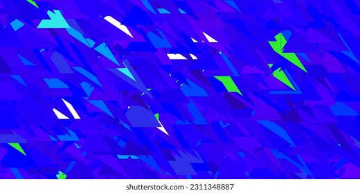 Plantilla vectorial verde de color rosa claro con formas triangulares. Ilustración de material web con triángulos abstractos coloridos. Iniciar diseño para el insperarión.