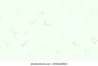 Light Pink, Green vector template with artificial intelligence structure. Shining illustration with AI shapes on abstract template. Pattern for science, futuristic designs.