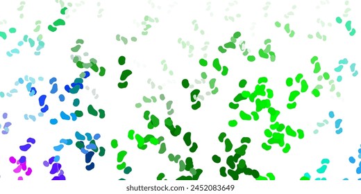 Light pink, green vector template with abstract forms. Illustration with colorful shapes in abstract style. Elegant design for wallpaper set.