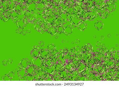 Light Pink, Green vector template with circles. Beautiful colored illustration with blurred circles in nature style. Template for your brand book.