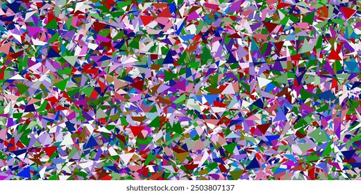 Plantilla de Vector rosa claro y verde con Formas triangulares. Ilustración abstracta inteligente con formas triangulares en estilo moderno. Comience el diseño para la instalación.