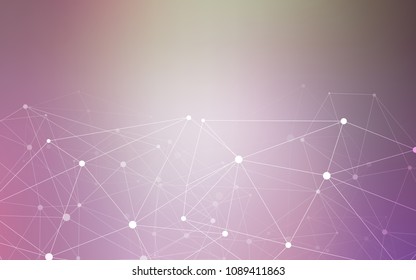 Light Pink, Green vector texture with disks, lines. Colorful illustration with circles and lines in futuristic style. Completely new template for your brand book.