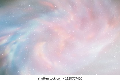 Light Pink, Green vector texture with milky way stars. Shining colored illustration with bright astronomical stars. Pattern for astronomy websites.