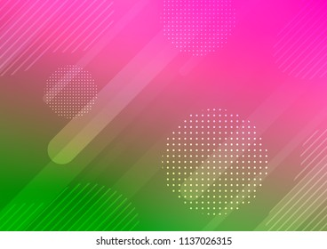 Light Pink, Green vector texture with colored capsules, dots. Blurred decorative design in simple style with lines, circles. The template can be used as a background.