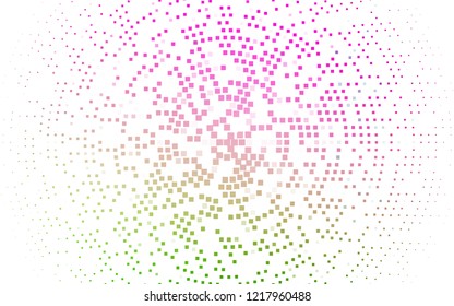 Light Pink, Green vector texture in rectangular style. Glitter abstract illustration with rectangular shapes. Smart design for your business advert.