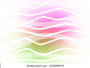 Light Pink, Green vector texture with colored lines. Shining colored illustration with narrow lines. The pattern can be used for websites.