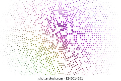 Light Pink, Green vector texture in rectangular style. Glitter abstract illustration with rectangular shapes. Best design for your ad, poster, banner.