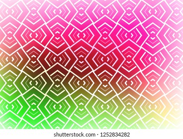 Light Pink, Green vector texture with colored lines. Shining illustration with lines on abstract template. Pattern for ads, posters, banners.