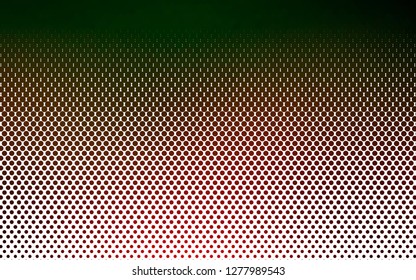 Light Pink, Green vector texture with disks. Illustration with set of shining colorful abstract circles. Pattern of water, rain drops.