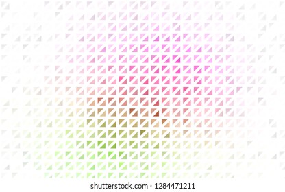 Light Pink, Green vector texture in triangular style. Illustration with set of colorful triangles. Pattern can be used for websites.