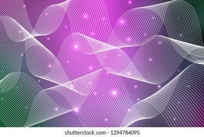Light Pink, Green vector texture with birthday confetti. Glitter abstract illustration with colorful confetti, ribbons. New design for ad, poster, banner of your Party.