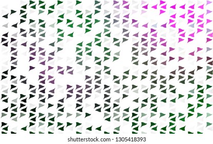Light Pink, Green vector texture in triangular style. Beautiful illustration with triangles in nature style. Best design for your ad, poster, banner.