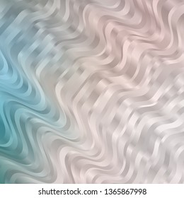Light Pink, Green vector texture with circular arc. Colorful illustration in abstract style with bent lines. Pattern for ads, commercials.
