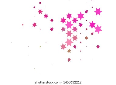 Light Pink, Green vector texture with beautiful stars. Modern geometrical abstract illustration with stars. The pattern can be used for websites.