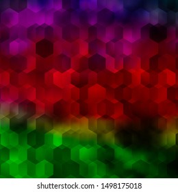 Light Pink, Green vector texture with colorful hexagons. Blur background with colorful hexagons. New template for your brand book.