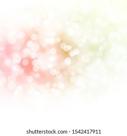 Light Pink, Green vector texture with disks. Glitter abstract illustration with colorful drops. Pattern for booklets, leaflets.