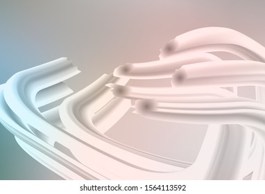 Light Pink, Green vector texture with wry lines. A circumflex abstract illustration with gradient. A completely new template for your design.