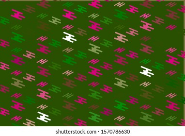 Light Pink, Green vector texture with colorful lines. Blurred decorative design in simple style with lines. Pattern for ads, posters, banners.