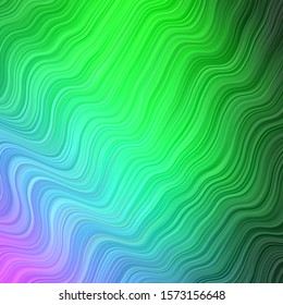 Light Pink, Green vector texture with circular arc. Illustration in halftone style with gradient curves. Pattern for booklets, leaflets.