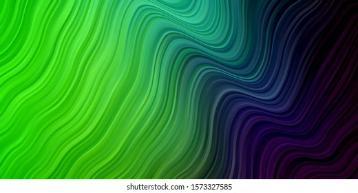 Light Pink, Green vector texture with curves. Colorful geometric sample with gradient curves.  Pattern for websites, landing pages.