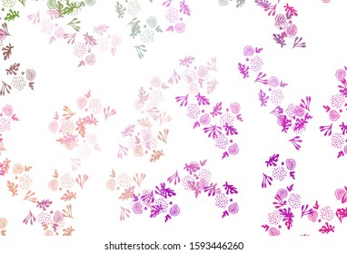 Light Pink, Green vector texture with abstract forms. Colorful chaotic forms with gradient in modern style. Simple design for your web site.