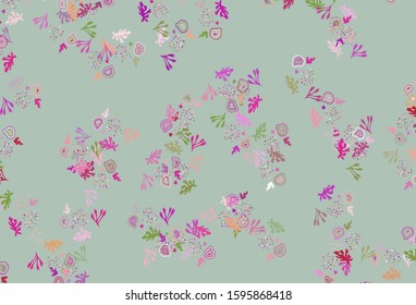 Light Pink, Green vector texture with abstract forms. Colorful chaotic forms with gradient in modern style. Simple design for your web site.