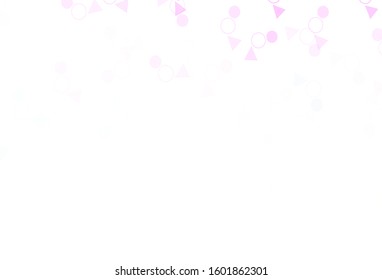 Light Pink, Green vector texture with triangular style with circles. Modern abstract illustration with colorful dots, lines. Template for wallpapers.