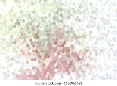 Light Pink, Green vector texture with colorful hexagons. Abstract illustration with colorful hexagons. Pattern for your ad, booklets.