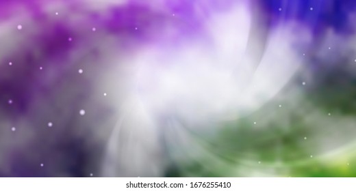 Color rosa claro, textura vectorial verde con bellas estrellas. Diseño decorativo deslucido y de estilo sencillo con estrellas. Patrón para anuncios de año nuevo, folletos.