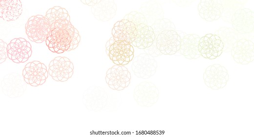Light Pink, Green vector texture with memphis shapes. Illustration with colorful shapes in abstract style. Modern design for your ads.