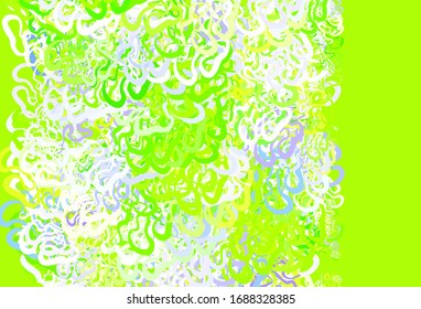Light Pink, Green vector texture with wry lines. A shining illustration, which consists of curved lines. New composition for your brand book.