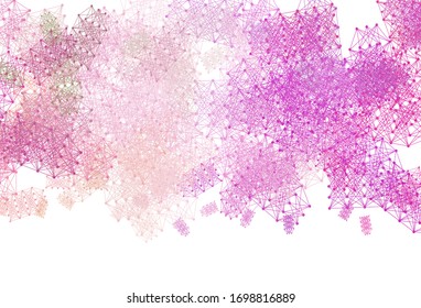 Textura vectorial verde rosa claro con concepto de inteligencia artificial. Ilustración brillante con formas AI en una plantilla abstracta. Diseño inteligente para la promoción de datos de ofertas.