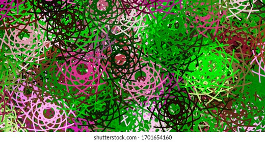Light Pink, Green vector texture with memphis shapes. Illustration with colorful shapes in abstract style. Background for cell phones.
