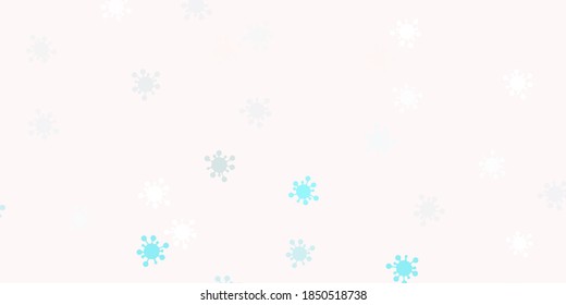 Light pink, green vector texture with disease symbols. Colorful  gradient illness symbols in simple abstract style. Wallpaper for health protection.