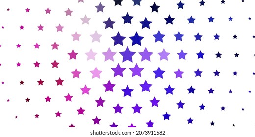 Light Pink, Green vector texture with beautiful stars. Colorful illustration in abstract style with gradient stars. Pattern for wrapping gifts.