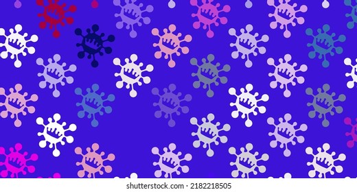 Light pink, green vector texture with disease symbols. Smart illustration with covid signs in decorative style. Best design for quarantine events.