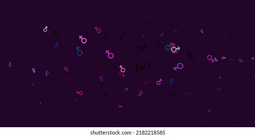 Light Pink, Green vector texture with women's rights symbols. Abstract illustration with a depiction of women's power. Design for International Women’s Day.