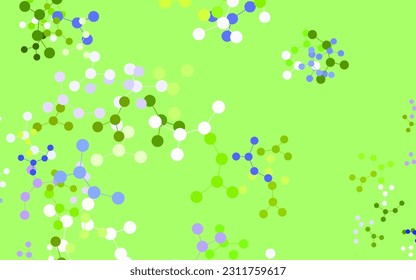 Light Pink, Green vector texture with artificial intelligence concept. Colorful design in simple style with AI links. Pattern for  poster, banner of technology.